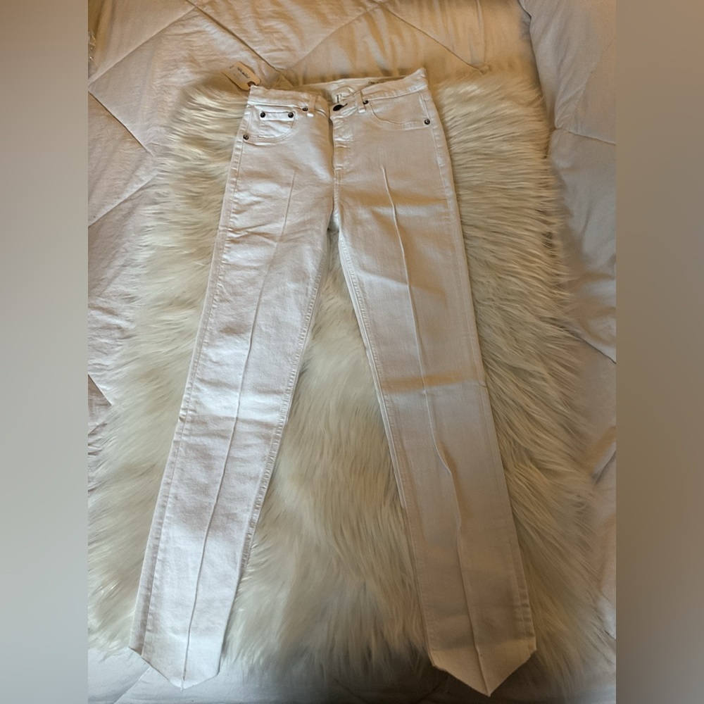 Rag & Bone - High Rise Ankle Skinny Jean - White Manson - Picture 4 of 9